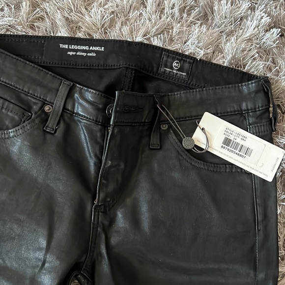 New with tags, never worn AG coated Jean (leather look) - Picture 3 of 7